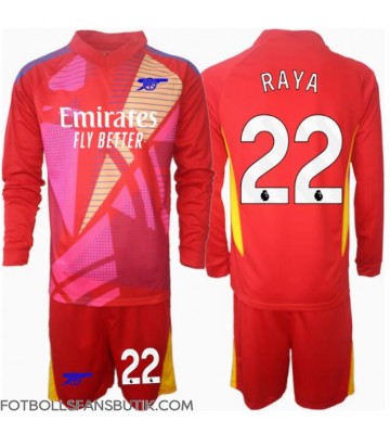 Arsenal David Raya #22 Målvakt Replika Bortatröja Barn 2024-25 Långärmad (+ Korta byxor)